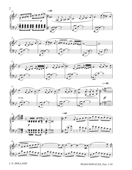Piano Sonatas, Nos. 1 thru 10, For Solo Piano