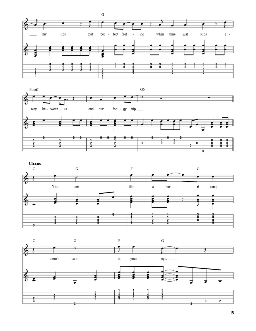 Like A Hurricane Acoustic Guitar scores gallery preview page 5