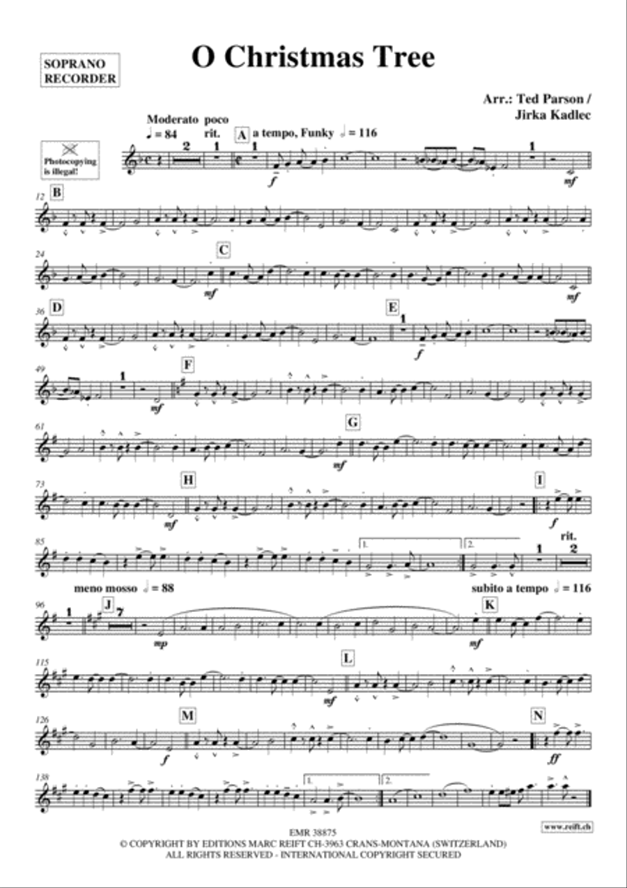 O Christmas Tree Soprano Recorder scores gallery preview page 2