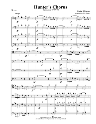 Hunter's Chorus for Trombone or Low Brass Quartet