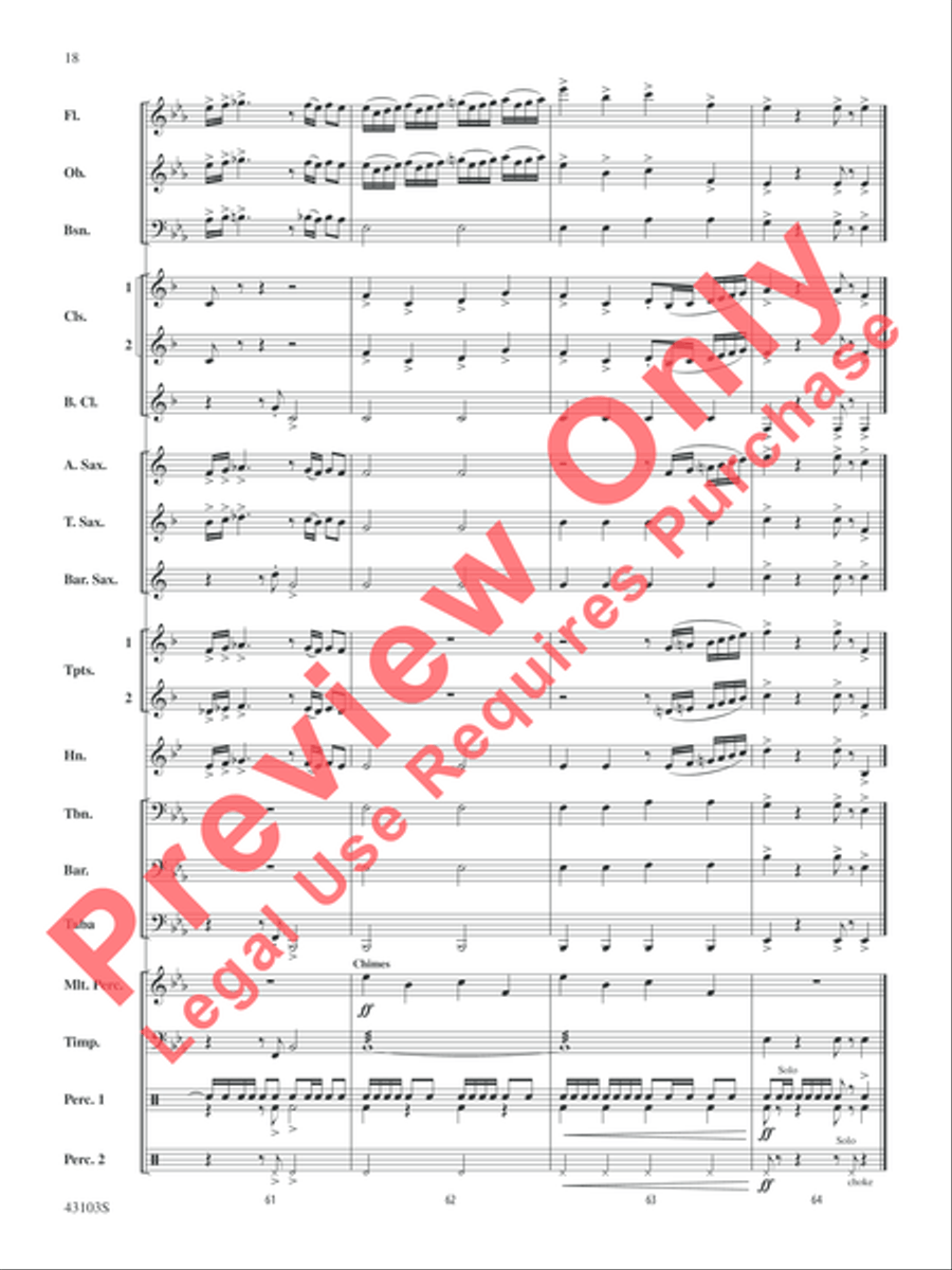 The Silver Quill Concert Band scores gallery preview page 18