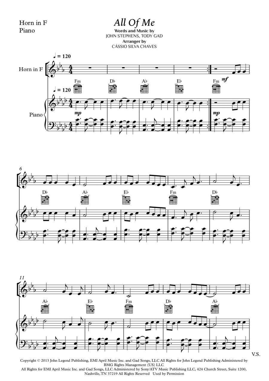 All Of Me Small Ensemble scores gallery preview page 1