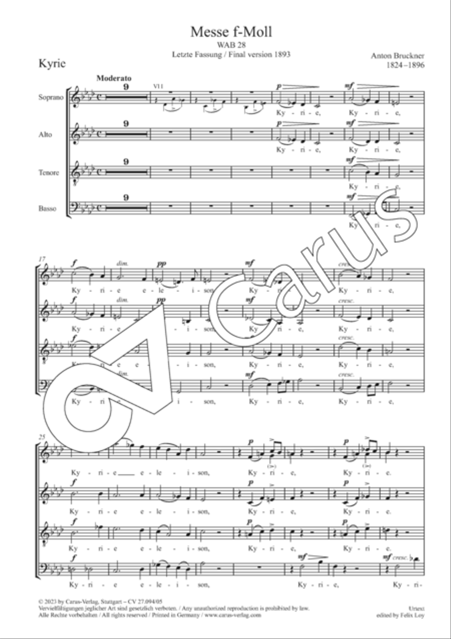 Mass in F minor SSAATTBB scores gallery preview page 3