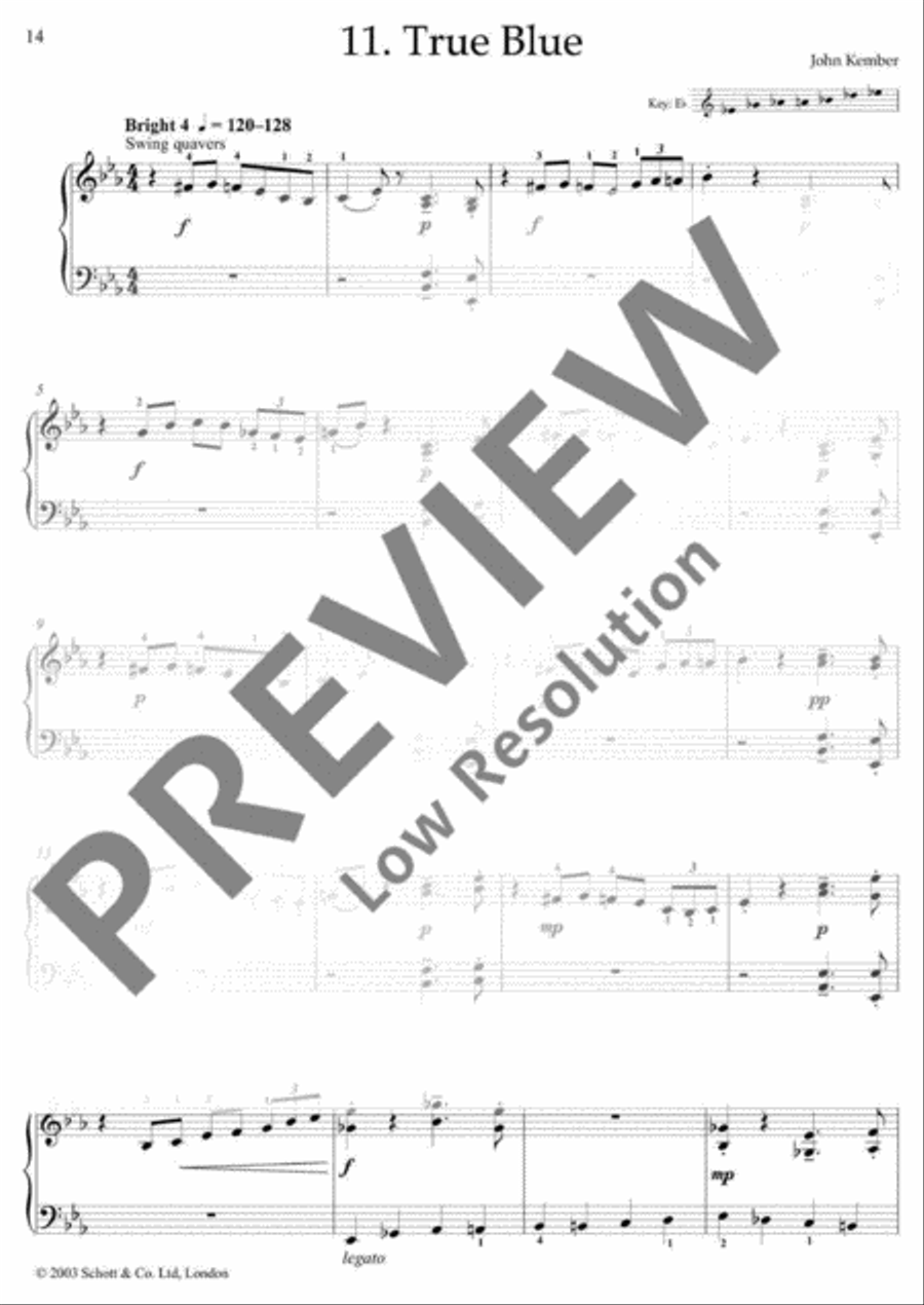 Blues pieces for piano solo Piano Solo scores gallery preview page 17