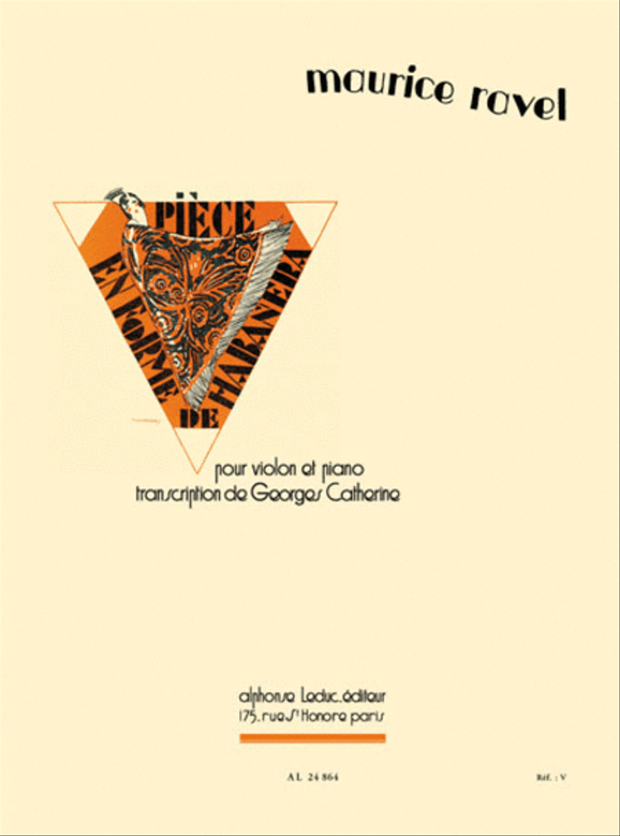 Piece En Forme De Habanera Violon Et Piano Violin Solo scores gallery preview page 1