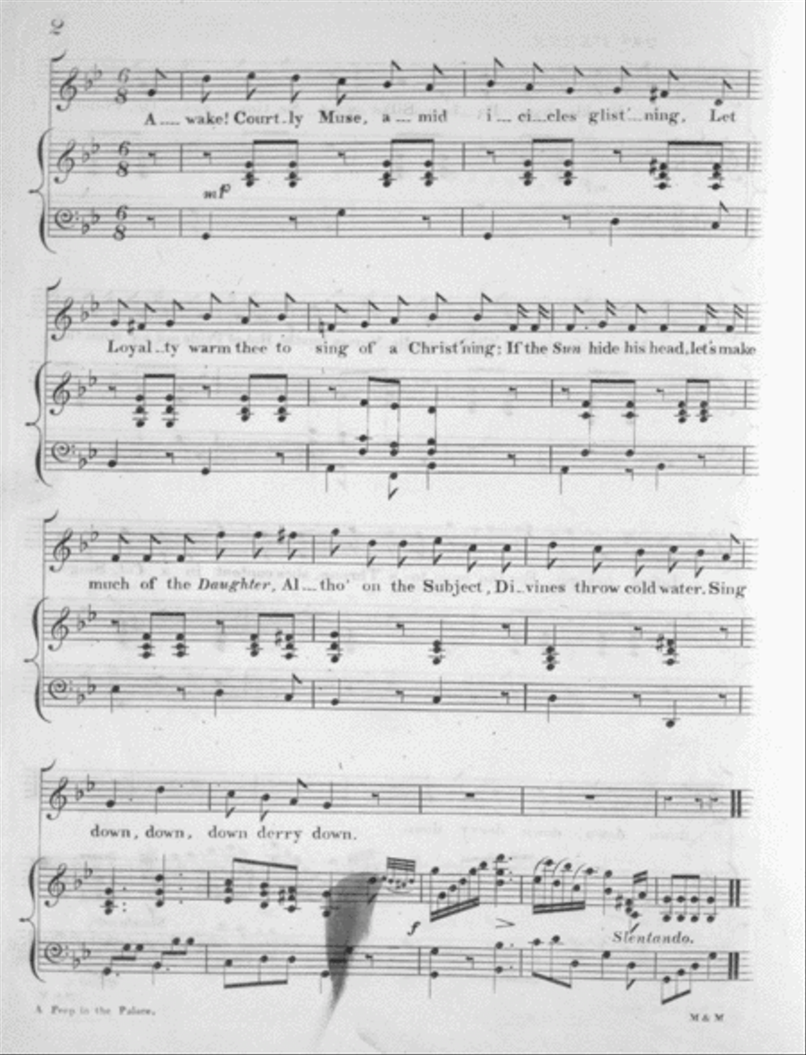 A Peep in the Palce at a Royal Christening. A New Comic Song Voice scores gallery preview page 3