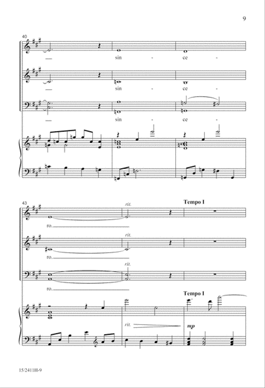 Ubi Caritas Ubi Caritas 4-Part scores gallery preview page 9