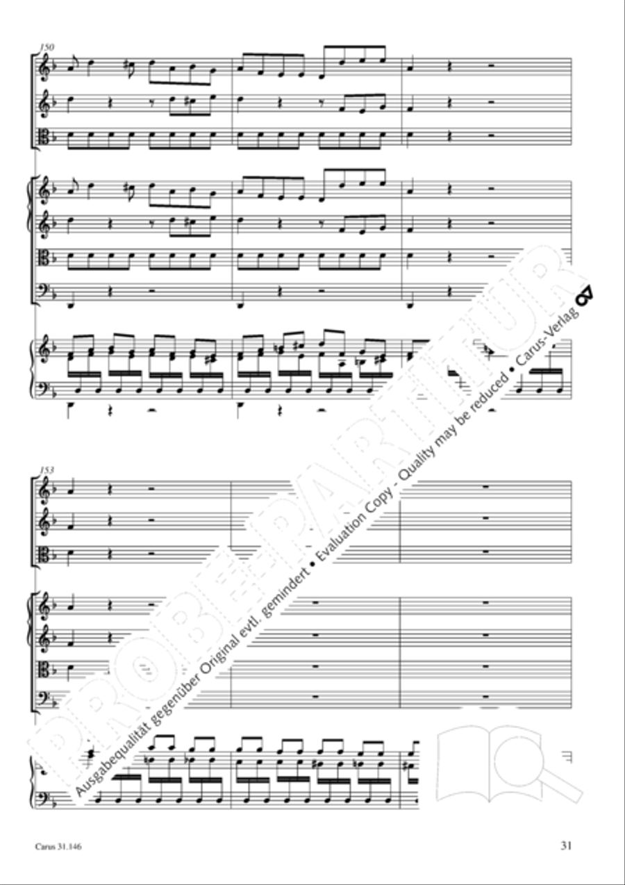 Through bitter tribulation we enter into God's kingdom (Wir mussen durch viel Trubsal in das Reich Gottes eingehen) 4-Part scores gallery preview page 32