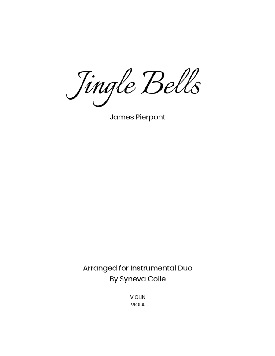 Jingle Bells Jingle Bells String Duet scores gallery preview page 1