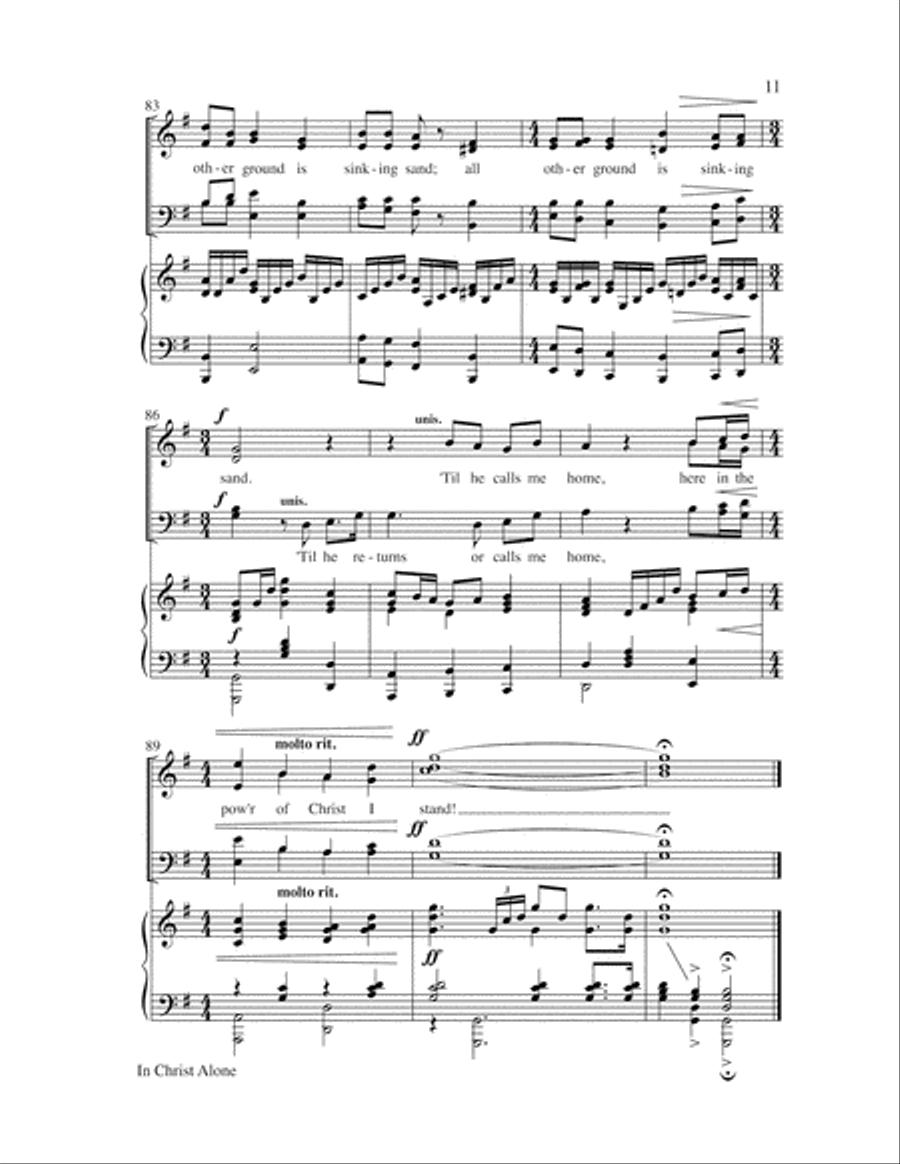 In Christ Alone 4-Part scores gallery preview page 11