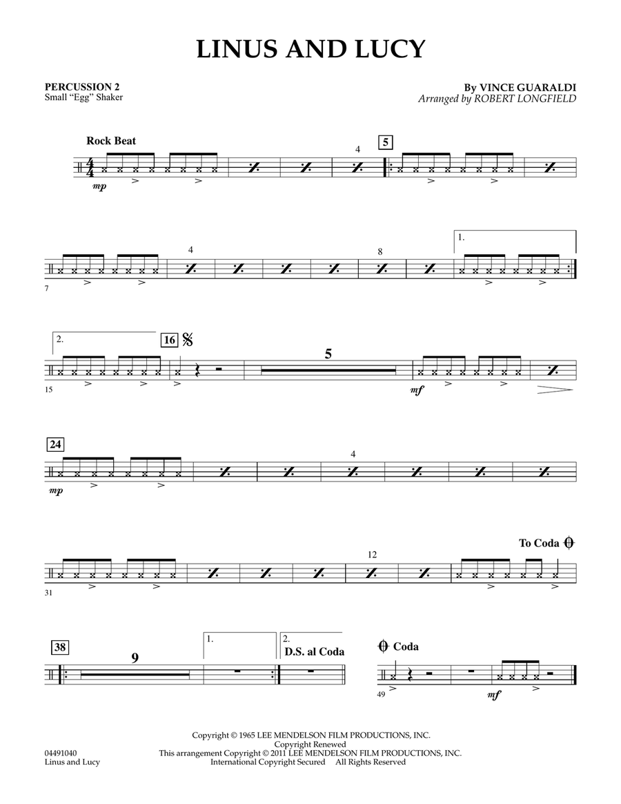 Linus And Lucy - Percussion 2
