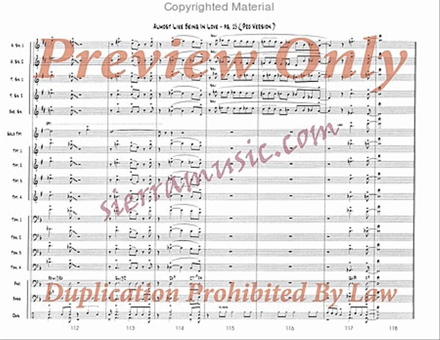 Almost Like Being in Love (Pro) Big Band scores gallery preview page 16