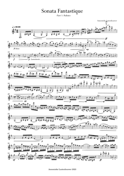 Sonata Fantastique - solo sonata for clarinet Sib image number null