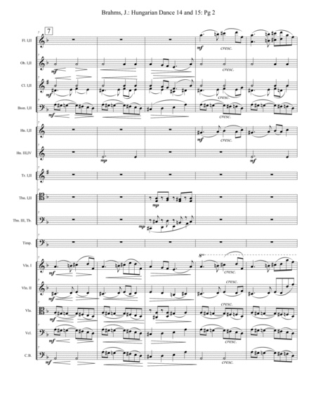 Hungarian Dances 14 and 15 - Extra Score