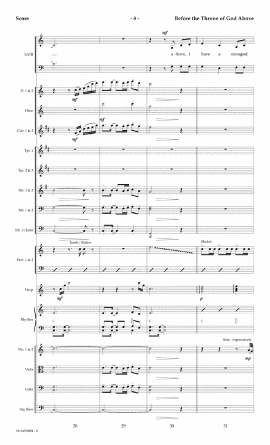 Before the Throne of God Above - Orchestral Score and Parts Choir scores gallery preview page 11