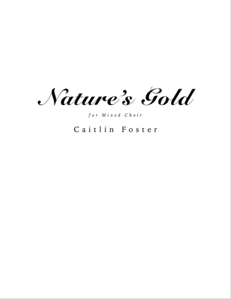 Nature's Gold 4-Part scores gallery preview page 1