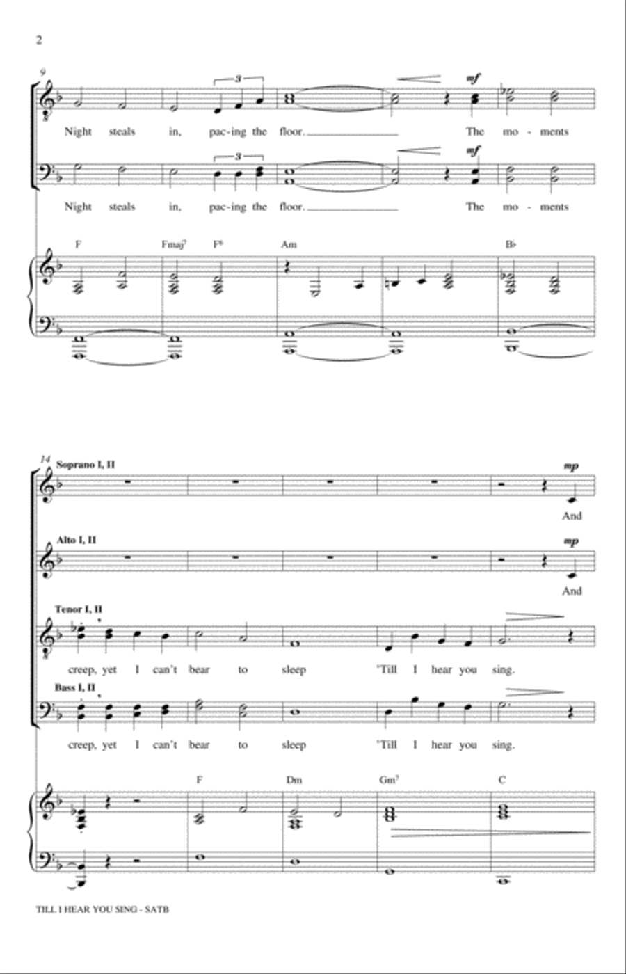 'Til I Hear You Sing (arr. Mac Huff) 4-Part scores gallery preview page 2