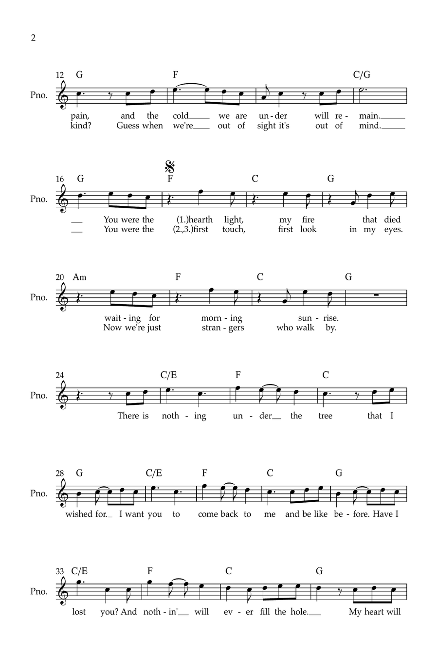 Under The Tree Piano scores gallery preview page 2