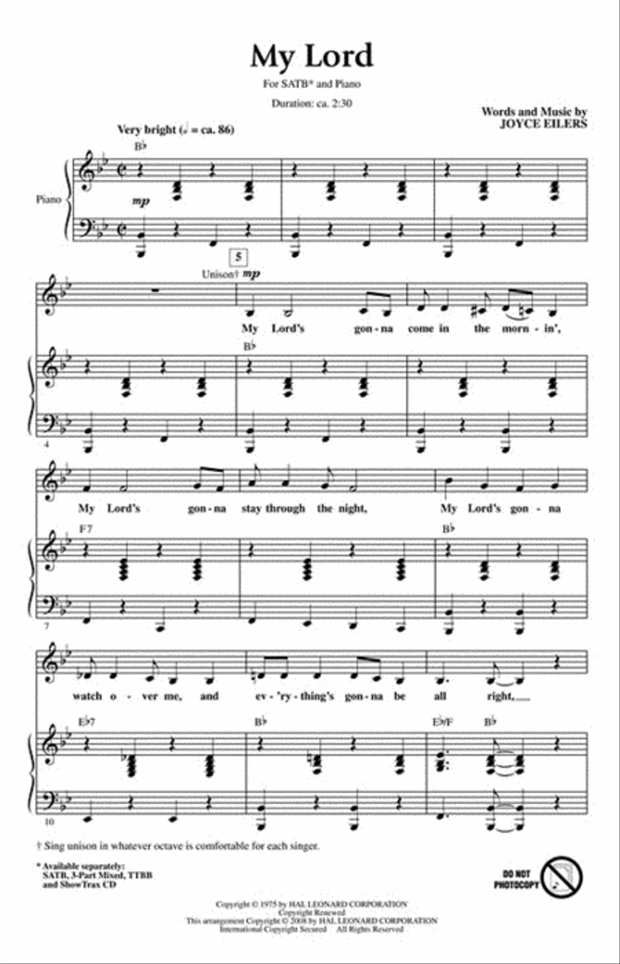 My Lord 4-Part scores gallery preview page 2