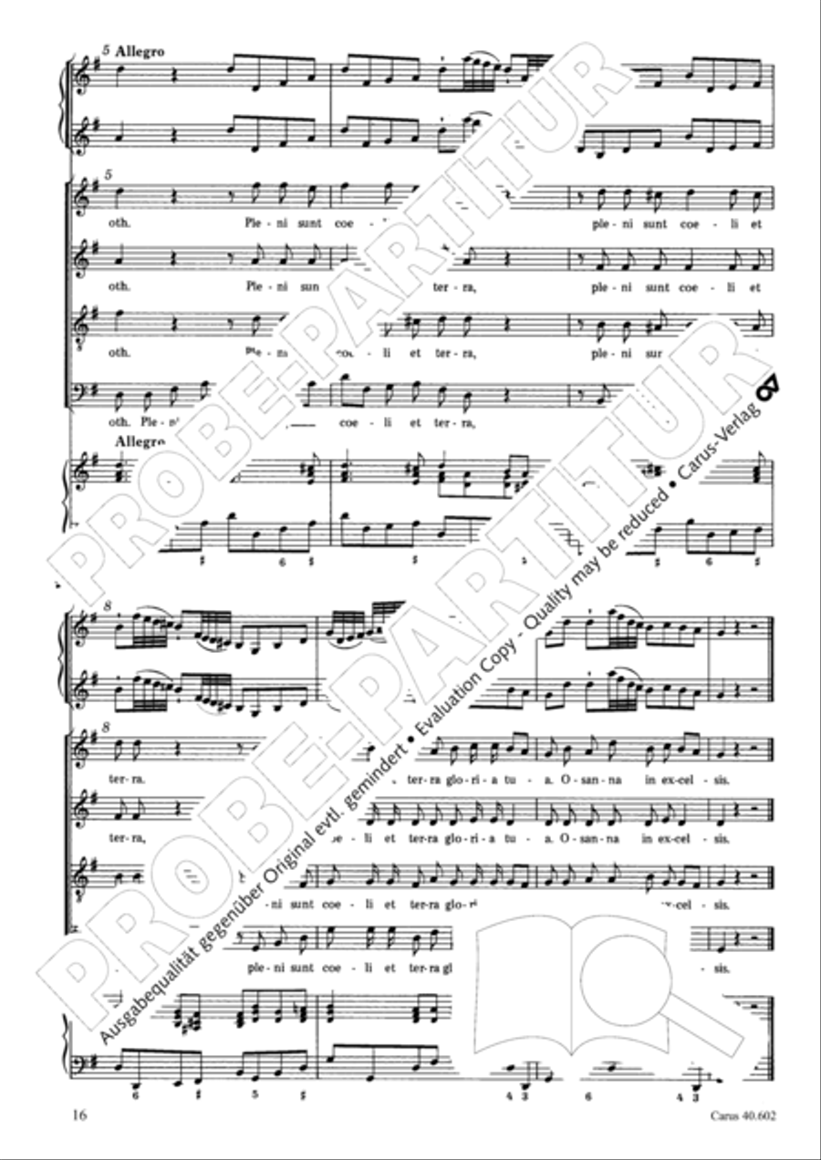 Missa brevis 4-Part scores gallery preview page 17