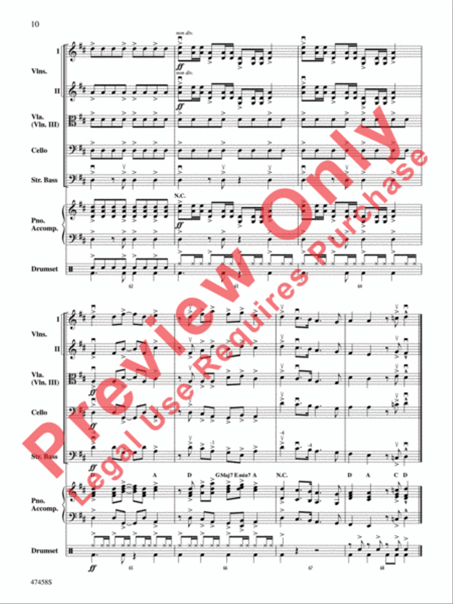 Hoedown at the Holidays String Orchestra scores gallery preview page 11