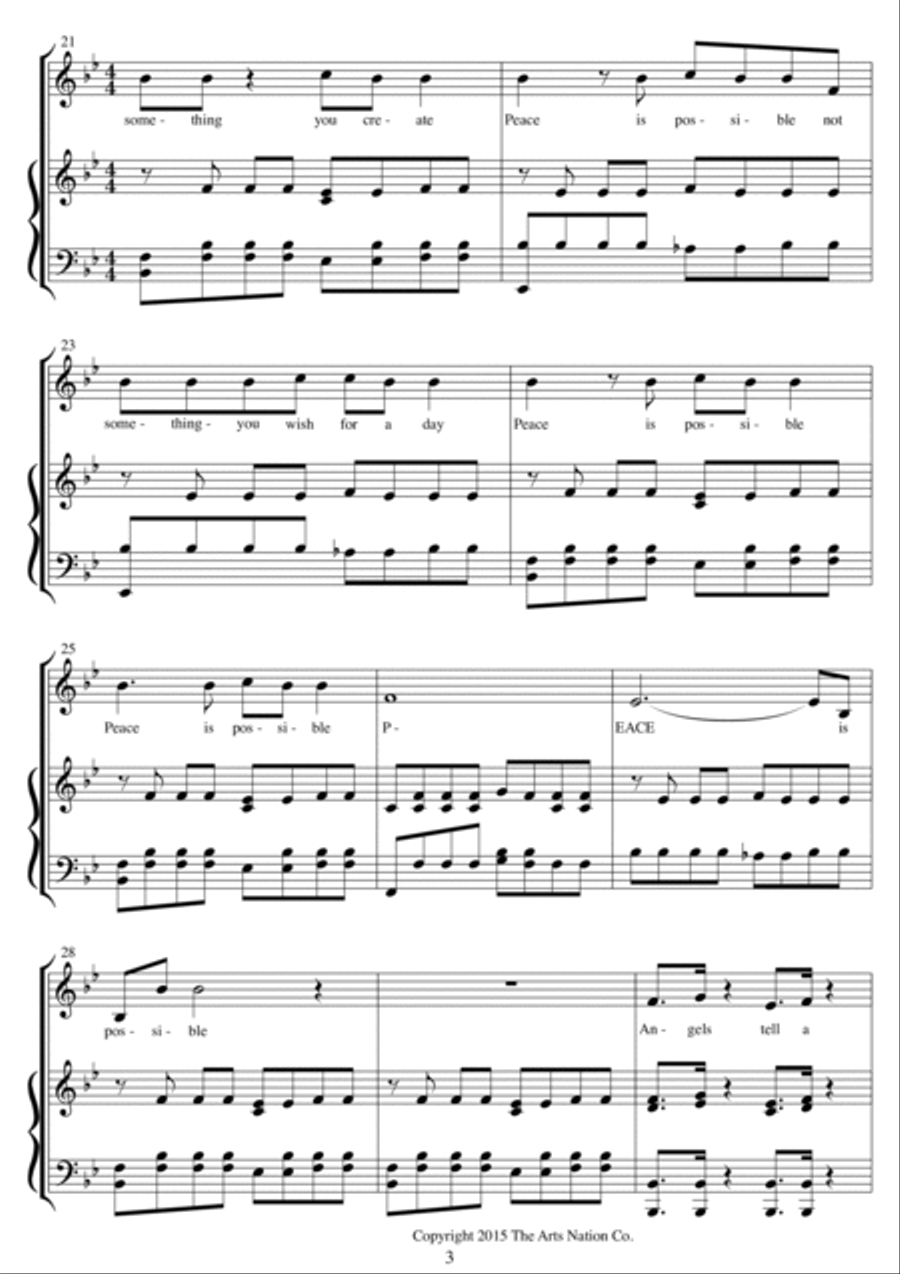 Peace Peace Voice scores gallery preview page 3
