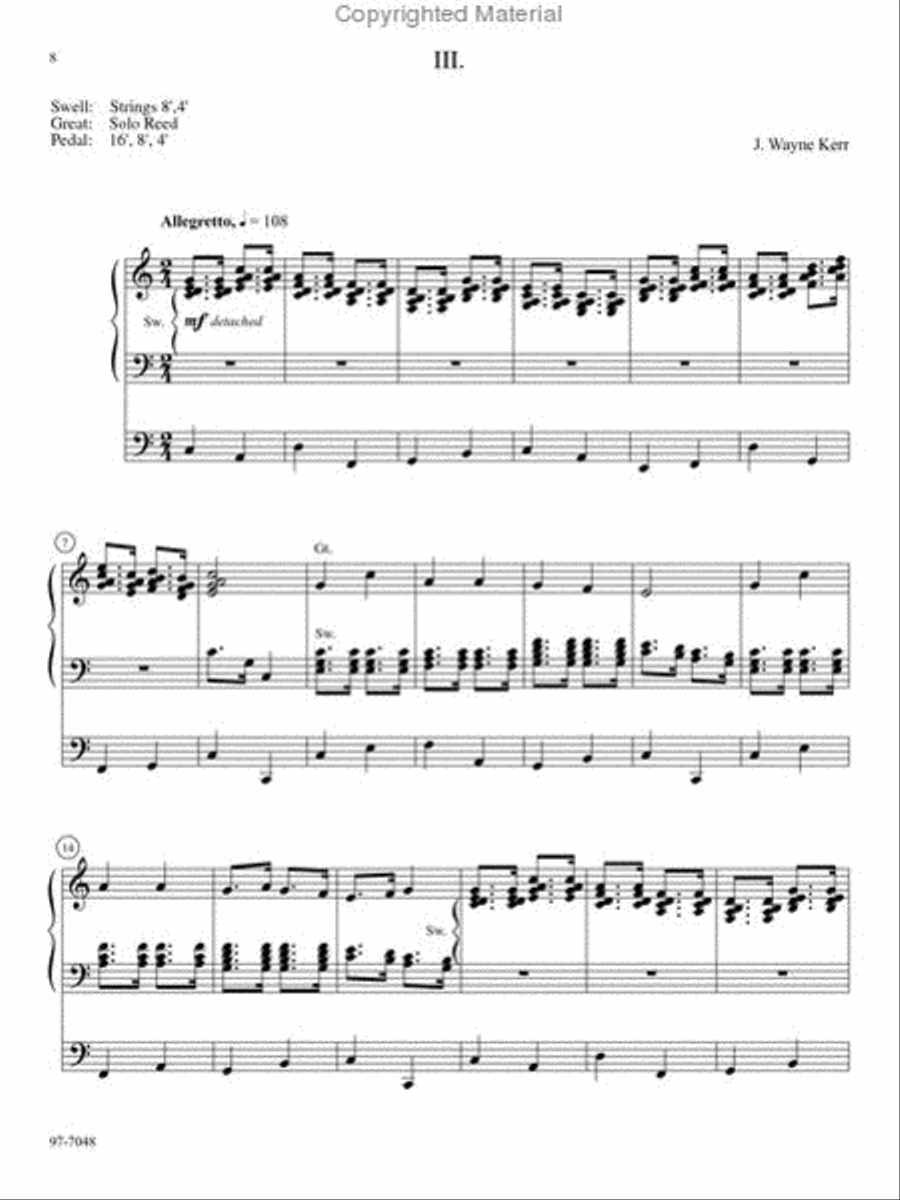 Variations on I Am Jesus' Little Lamb Organ scores gallery preview page 4