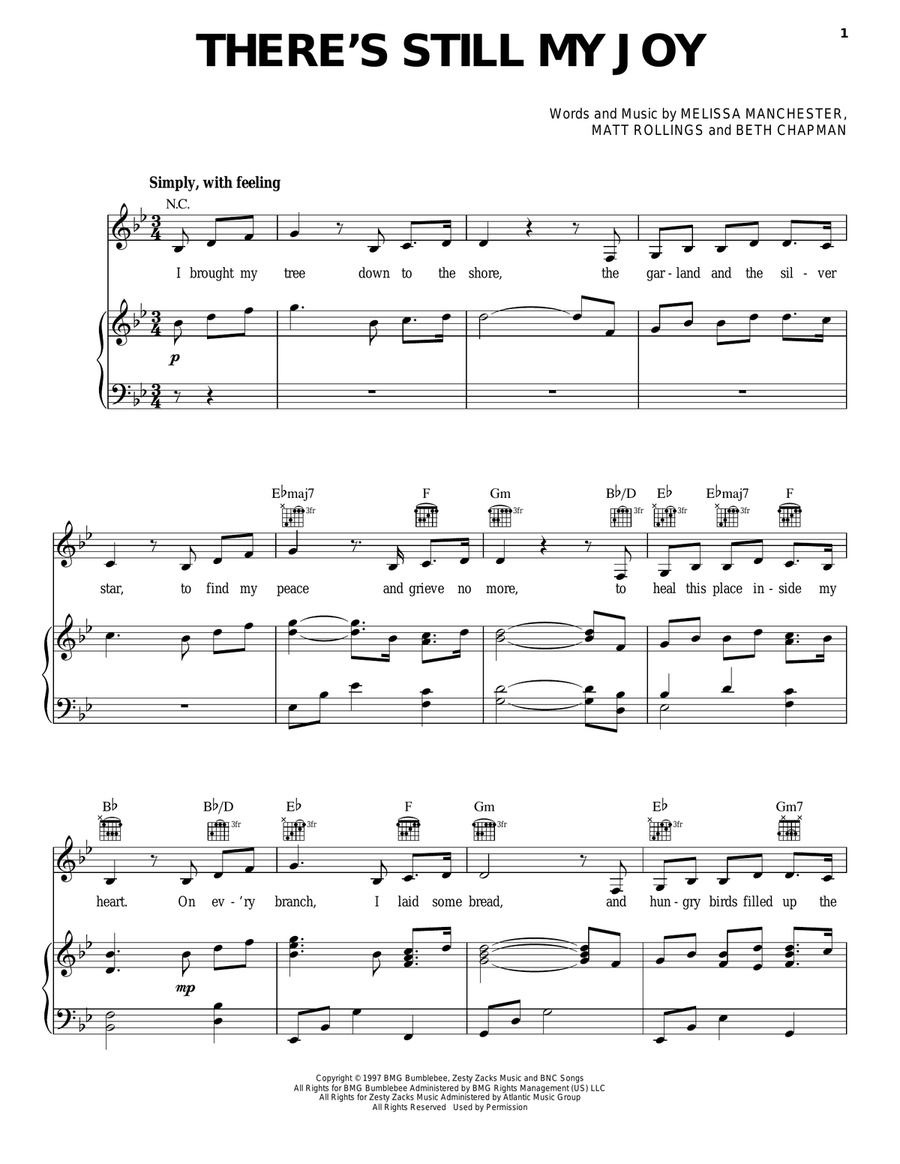 There's Still My Joy Piano, Vocal, Guitar scores gallery preview page 1