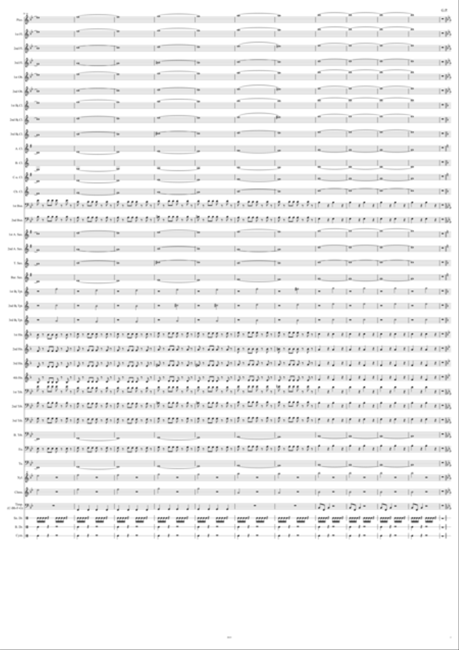 A Drift in Time and Space Concert Band scores gallery preview page 3