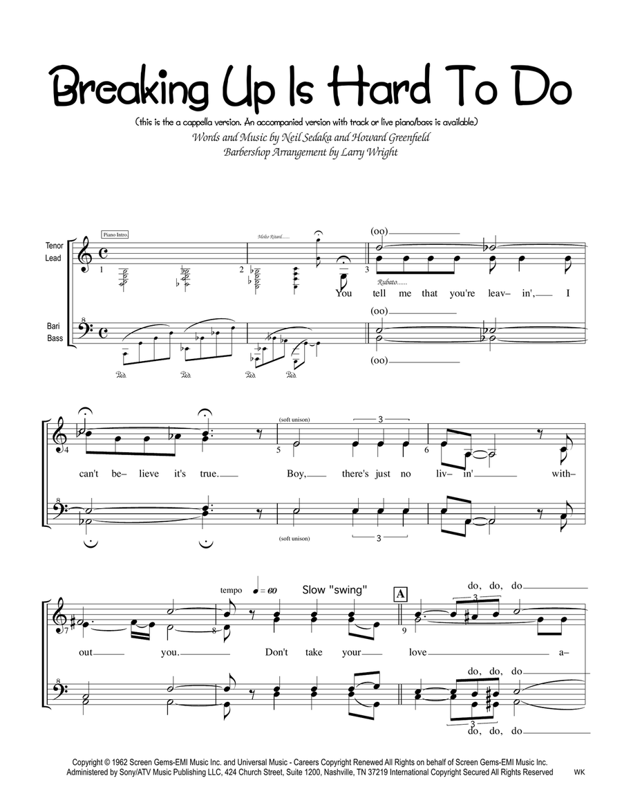 Breaking Up Is Hard To Do SSAA scores gallery preview page 1