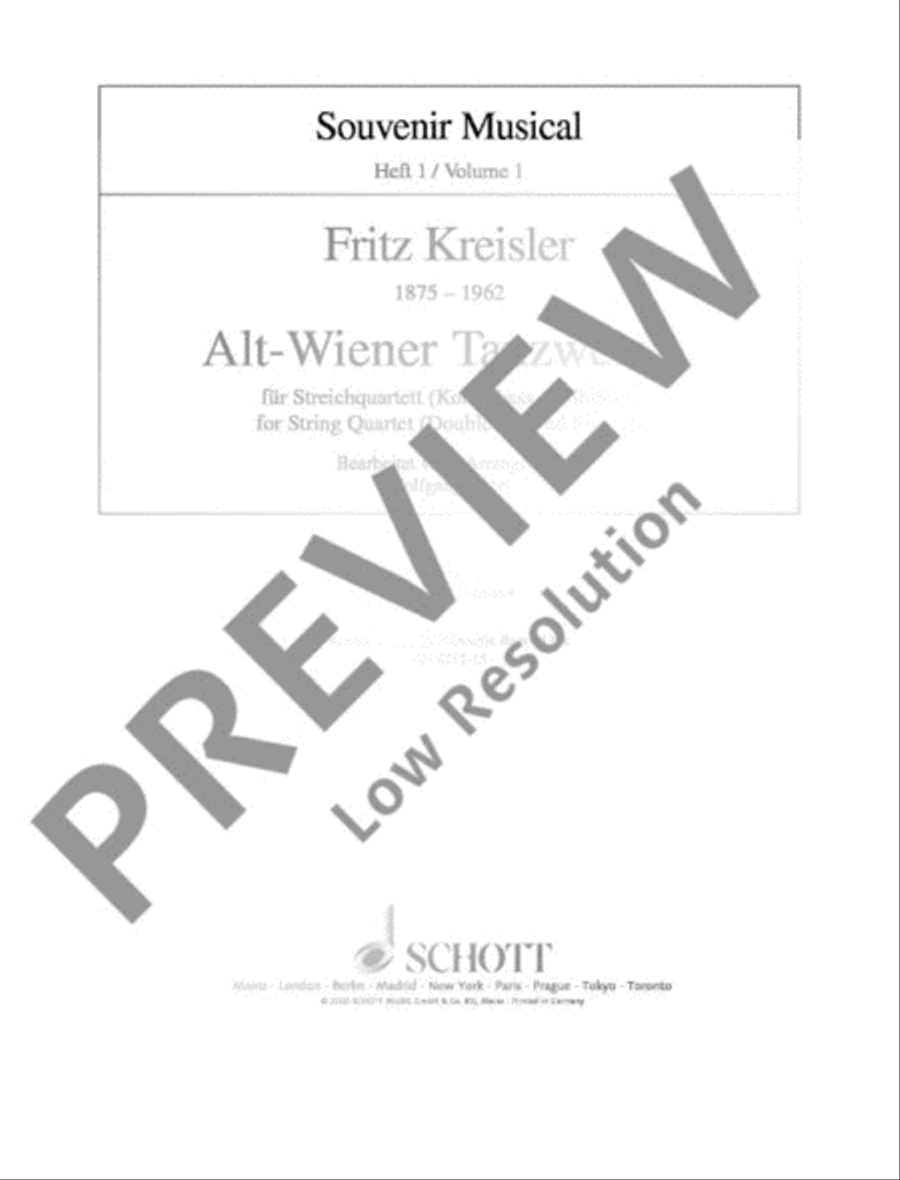 Alt-Wiener Tanzweisen String Quartet scores gallery preview page 2