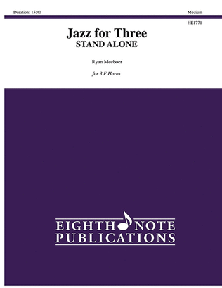 Book cover for Jazz for Three (stand alone version)