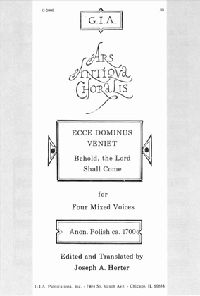Book cover for Ecce Dominus Veniet