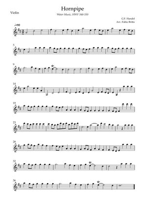 Book cover for Hornpipe (G.F. Handel HWV 348-350) for Violin Solo