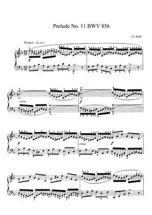 Bach Prelude and Fugue No. 11 BWV 856 in F Major. The Well-Tempered Clavier Book I
