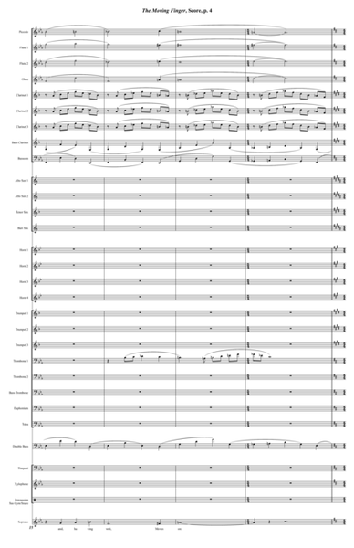 The Moving Finger (Wind Ensemble) B-Flat Clarinet - Digital Sheet Music