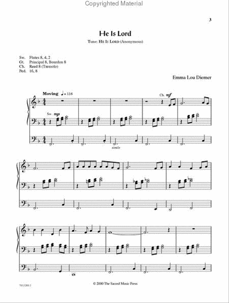 Glory and Praise Organ Solo scores gallery preview page 4