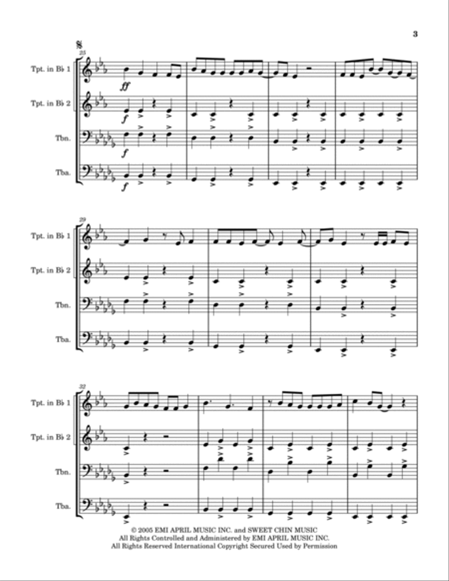 I Write Sins Not Tragedies Brass Ensemble scores gallery preview page 3