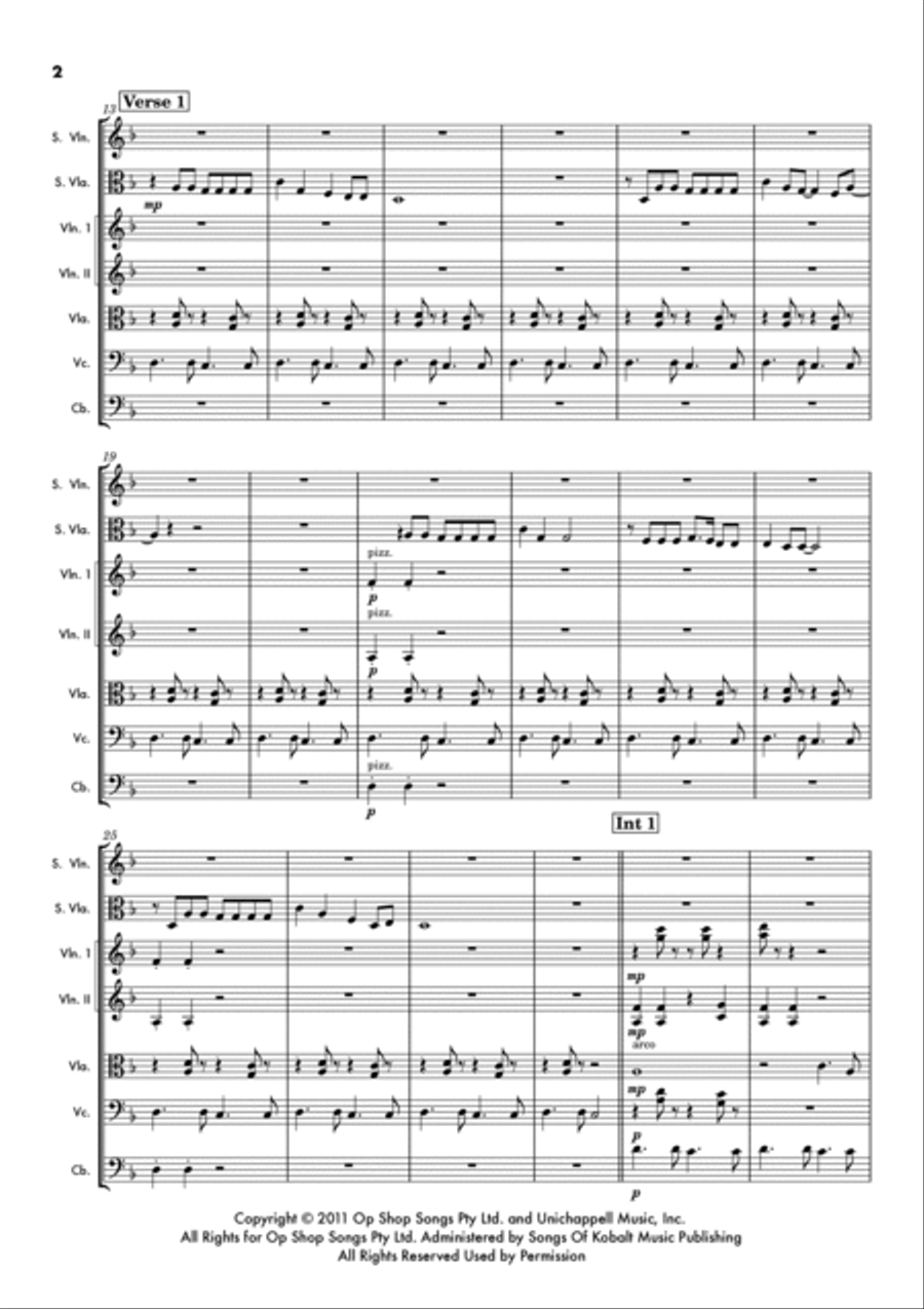 Somebody That I Used To Know String Orchestra scores gallery preview page 2