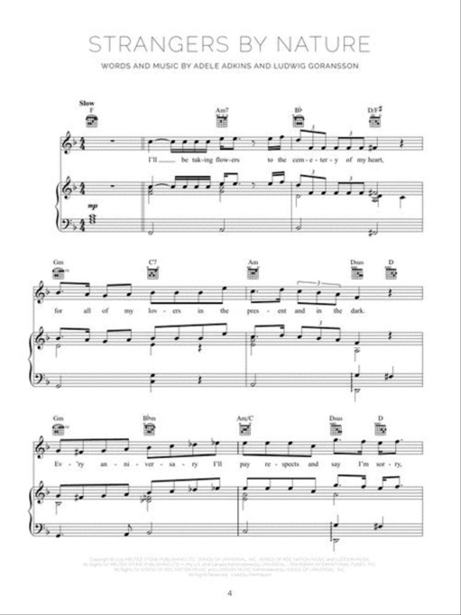 Adele – 30 Piano, Vocal, Guitar scores gallery preview page 4