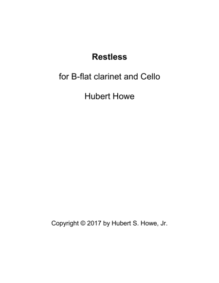 [Howe] Restless
