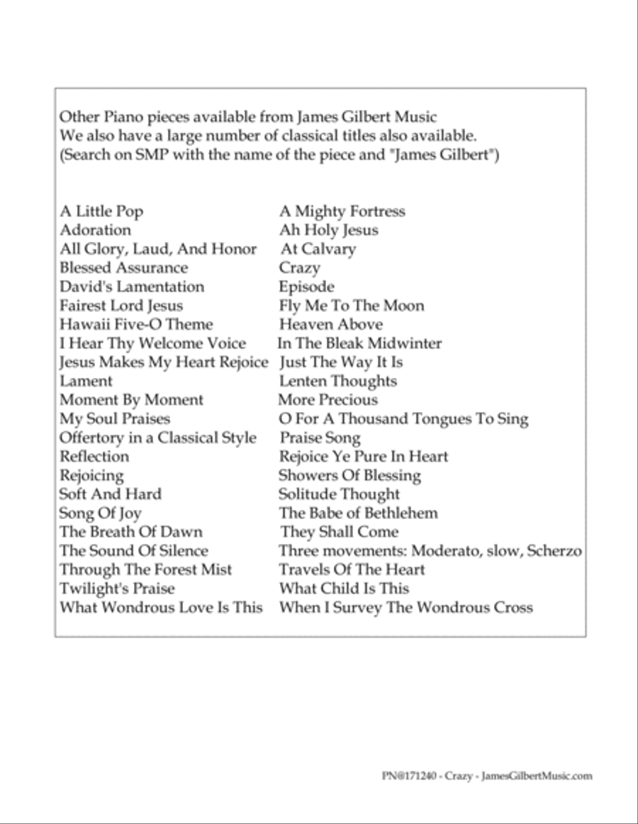 Crazy Piano Solo scores gallery preview page 2