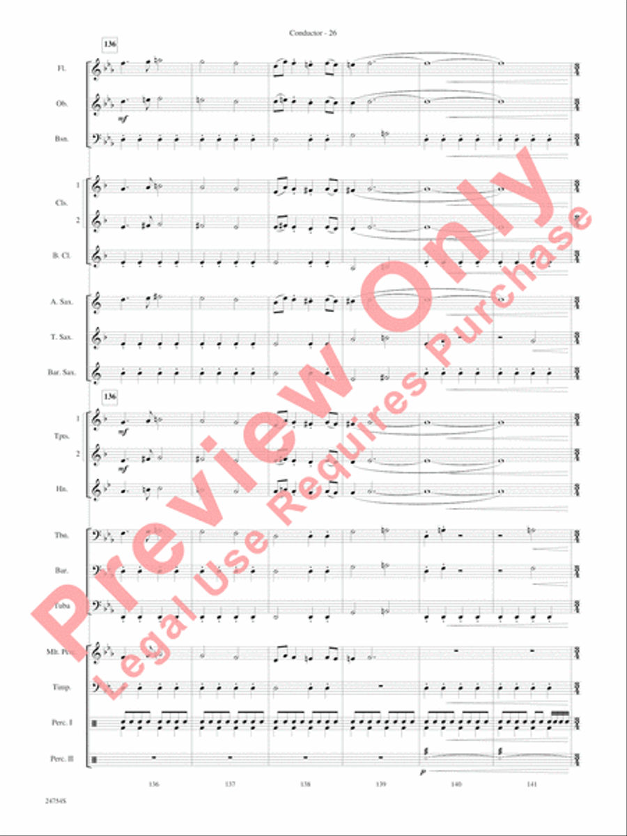 Selections from The Star Wars Saga Concert Band scores gallery preview page 29