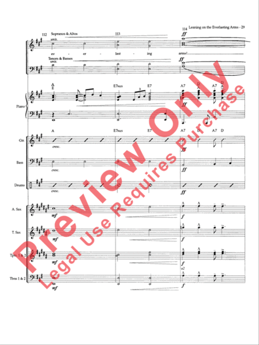 Leaning on the Everlasting Arms Choir scores gallery preview page 30