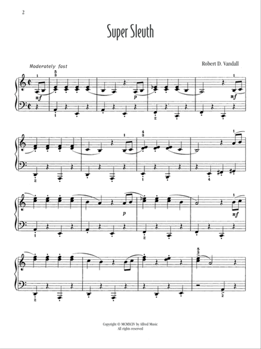 Super Sleuth Easy Piano scores gallery preview page 2