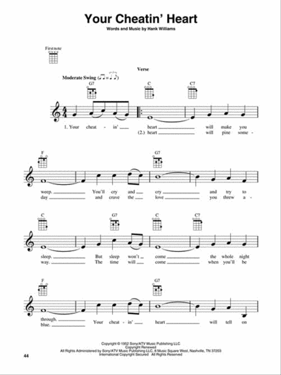 Hank Williams for Ukulele Ukulele scores gallery preview page 4