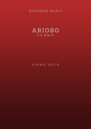 Arioso – Bach (Easy piano arrangement)