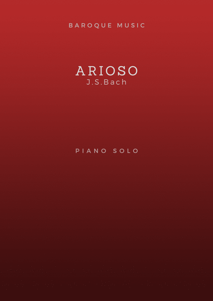 Arioso – Bach (Easy piano arrangement) image number null