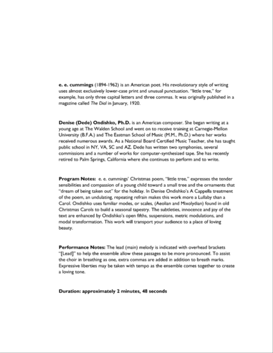 Little Tree 4-Part scores gallery preview page 2