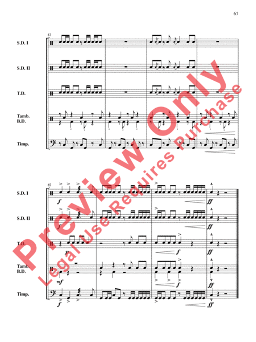 The Anthony J. Cirone Intermediate Percussion Ensemble Collection Percussion Ensemble scores gallery preview page 68